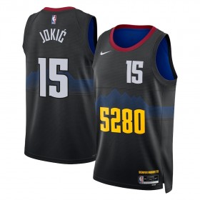 NBA Mænd Trøje Denver Nuggets Nikola Jokic 2023-24 Nike City Edition Sort Swingman